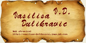 Vasilisa Dulikravić vizit kartica